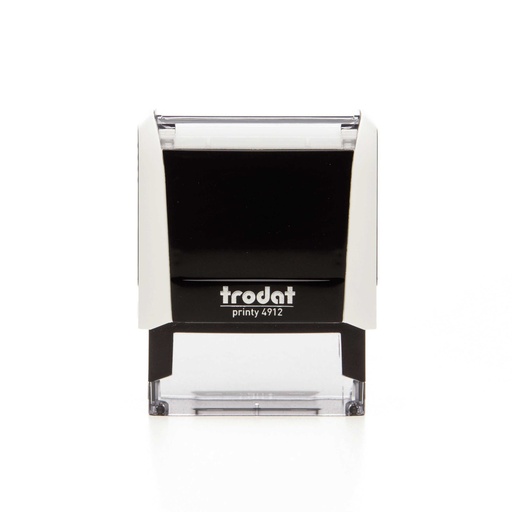 4912 trodat® Printy™ 4.0 tampon texte (blanc), encrage noir (4 lignes)