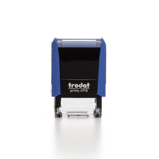 4910 trodat® Printy™ 4.0 tampon texte (bleu), encrage noir (2 lignes)