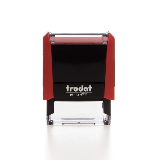 4911 trodat® Printy™ 4.0 tampon texte (rouge), encrage noir (3 lignes)