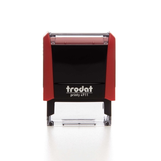 4911 trodat® Printy™ 4.0 tekststempel (rood), afdrukkleur zwart (3 regels)