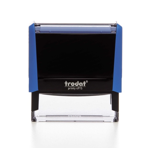4915 trodat® Printy™ 4.0 tampon texte (bleu), encrage noir (6 lignes)