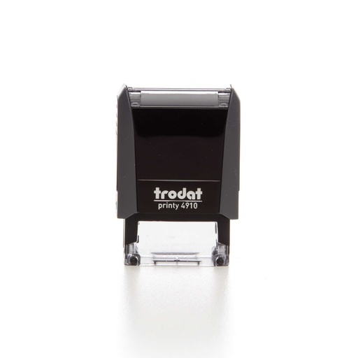 4910 trodat® Printy™ 4.0 tampon texte (gris), encrage noir (2 lignes)