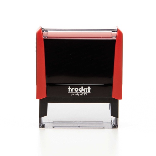 4913 trodat® Printy™ 4.0 tekststempel (rood), afdrukkleur zwart (5 regels)