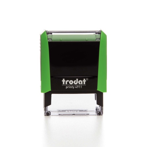4911 trodat® Printy™ 4.0 tampon texte (vert), encrage noir (3 lignes)