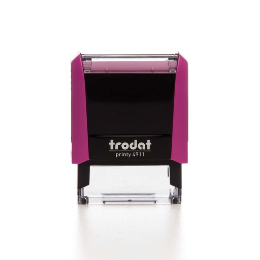 4911 trodat® Printy™ 4.0 tampon texte (mauve), encrage noir (3 lignes)