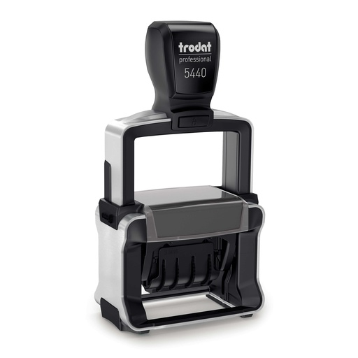 5440 trodat® Professional™ 4.0 dateur Français avec texte, encrage noir (2 + 2 lignes)