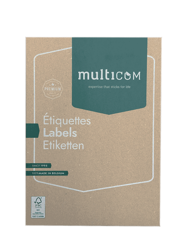 100 x Etiquettes Couleur Multicom