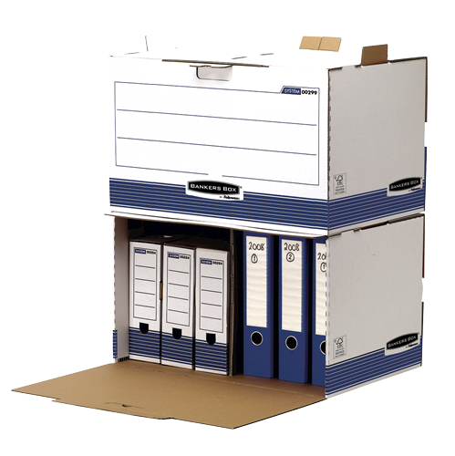 Bankers Box® System conteneur frontal blanc/bleu