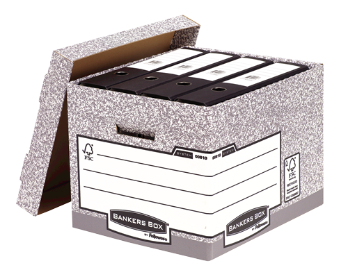Bankers Box® System caisse standard pour archives gris