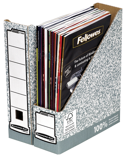 Bankers Box® System tijdschriftencassette A4 80 mm grijs