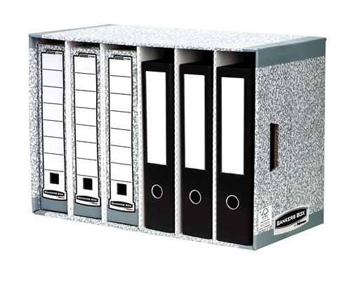 Bankers Box® System module de rangement 6 compartiments gris