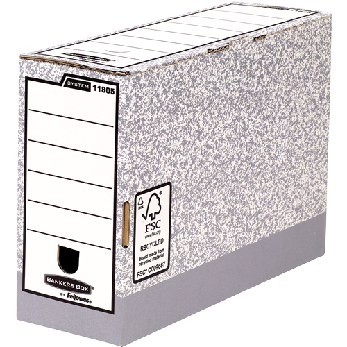 Bankers Box® System boîte d'archives folio 120 mm gris