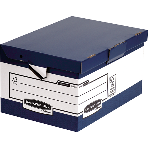 Bankers Box® caisse d'archivage maxi à charge lourde blanc/bleu