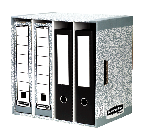 Bankers Box® System module de rangement 4 compartiments gris