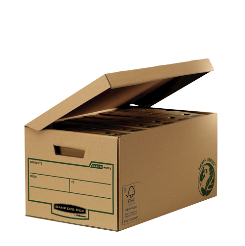 Bankers Box® Earth Series flip top maxi caisse d'archivage brun