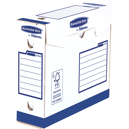 Bankers Box® Basic Heavy Duty boite d’archives A4+ dos de 80 mm blanc/bleu