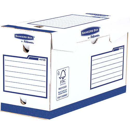 Bankers Box® Basic Heavy Duty boite d'archives A4+ dos de 150 mm blanc/bleu