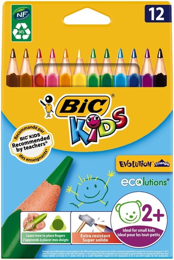 BIC Kids Ecolution Evolutions Triangle colouring pencils