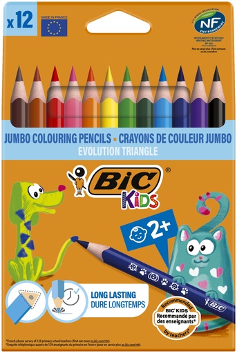 BIC Kids Ecolution Evolutions Triangle crayons de couleur