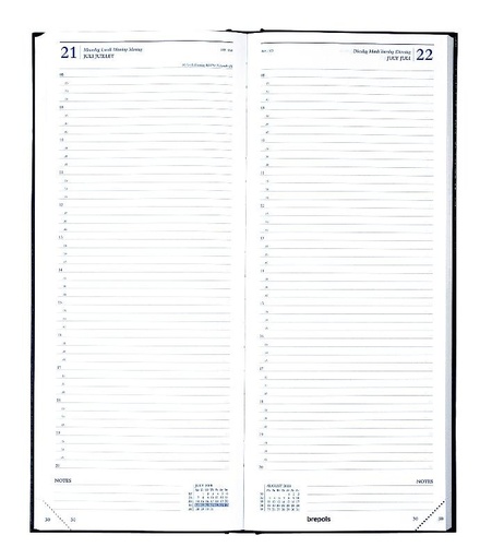 Agenda de bureau Saturnus 1 jour par page, papier blanc
