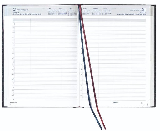 Office diary Bremax 2, one day on 2 pages, white paper