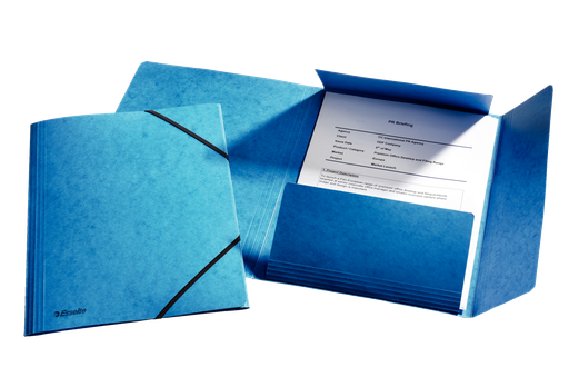 Esselte Rainbow 3-flap folder blue with elastic band