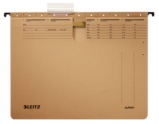 Dossier suspendu A4 brun nature Leitz Alpha 1 point d'accroche
