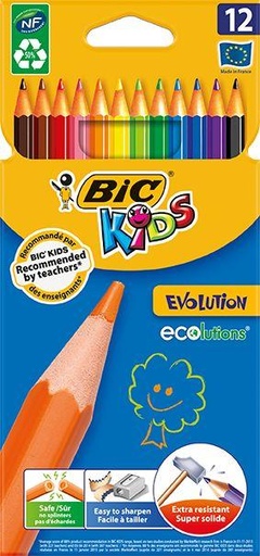 BIC Kids Evolution ECOlutions crayons de couleur