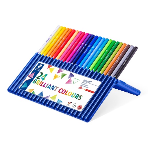 STAEDTLER crayon de couleur triangulaire étui 24 crayons