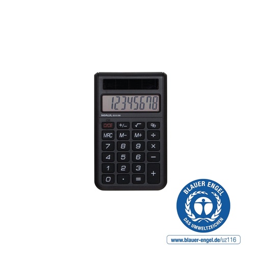 Calculatrice de poche MAUL ECO 250, 8 chiffres